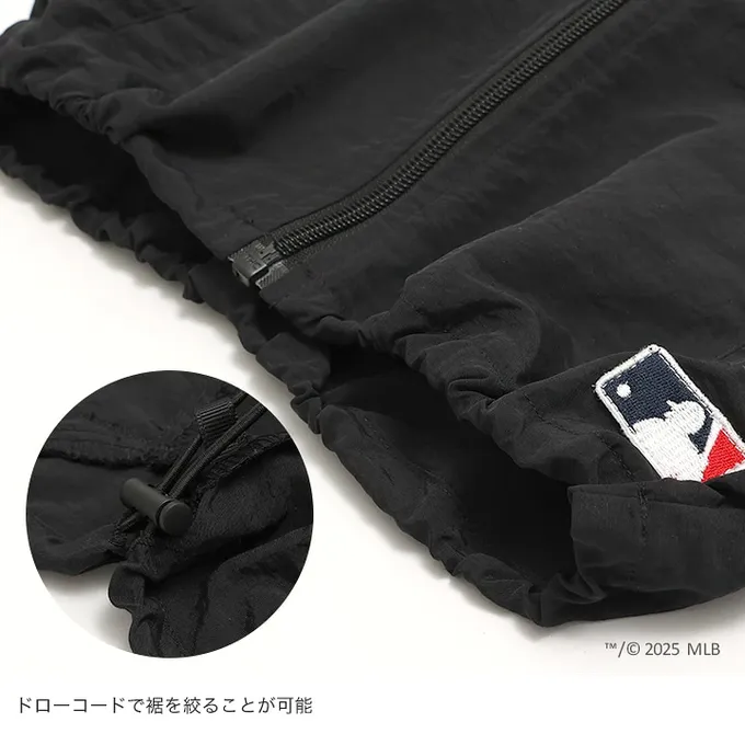 日本 Chil2 - MLB聯名 刺繡輕量尼龍背心-紐約洋基-黑