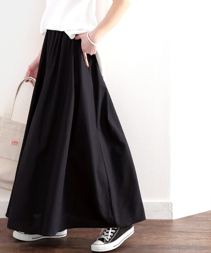 日本 Classical Elf - 自然感棉麻涼爽顯瘦長裙-萊姆黃