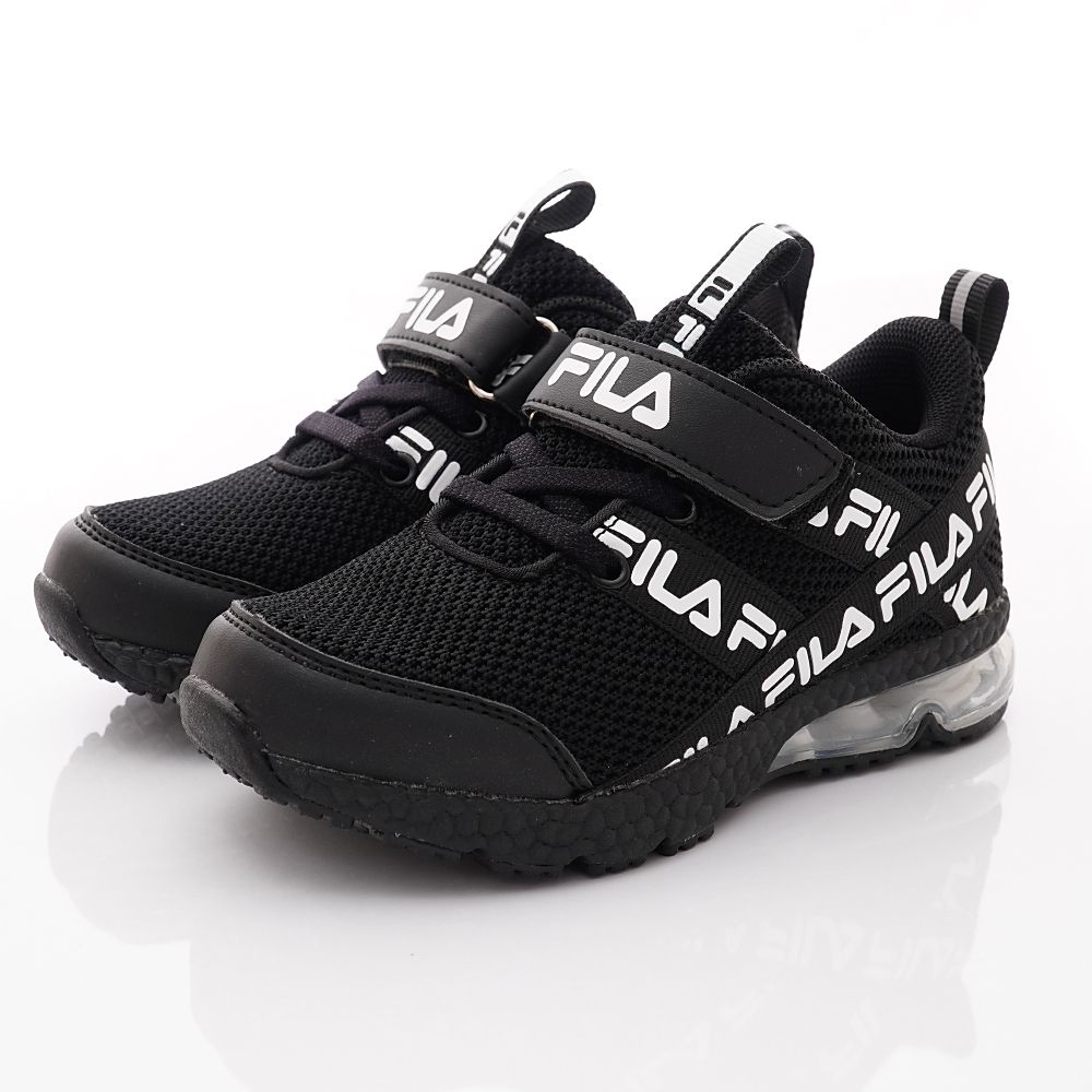 FILA - 義式LOGO運動鞋款(中大童段)-黑