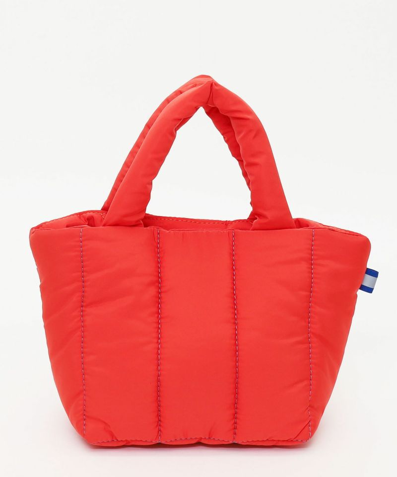 日本 COOCO - 衍縫鋪棉雲朵手提包-亮橘 (W20*H18*D14cm)