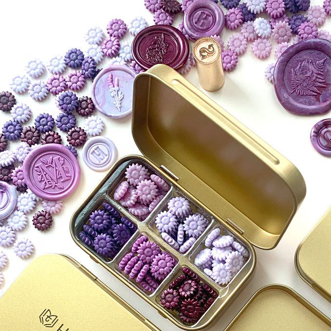 HAPPYMT - 花朵蠟粒糖果盒-紫葡萄-紫色系