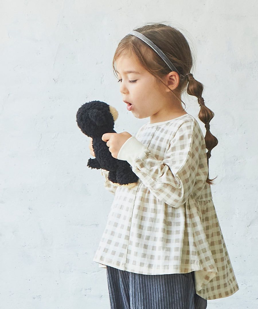 日本 PAIRMANON - 前短後長荷葉擺長袖上衣-薰衣草