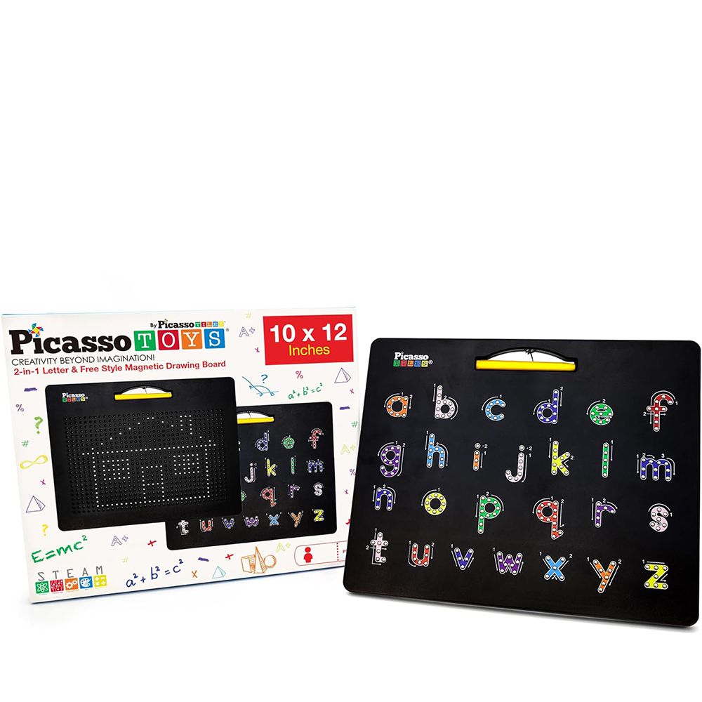美國PicassoTiles - 畢卡索 雙面磁性畫板-字母+自由風格 (31*25*2cm)