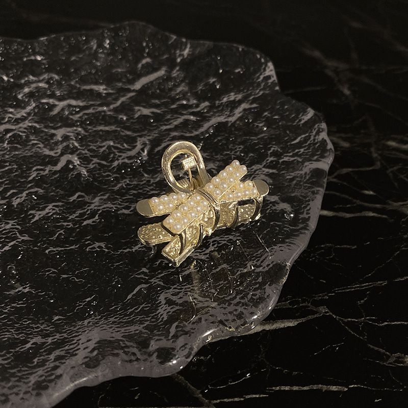 質感珍珠造型小爪夾-小半圓