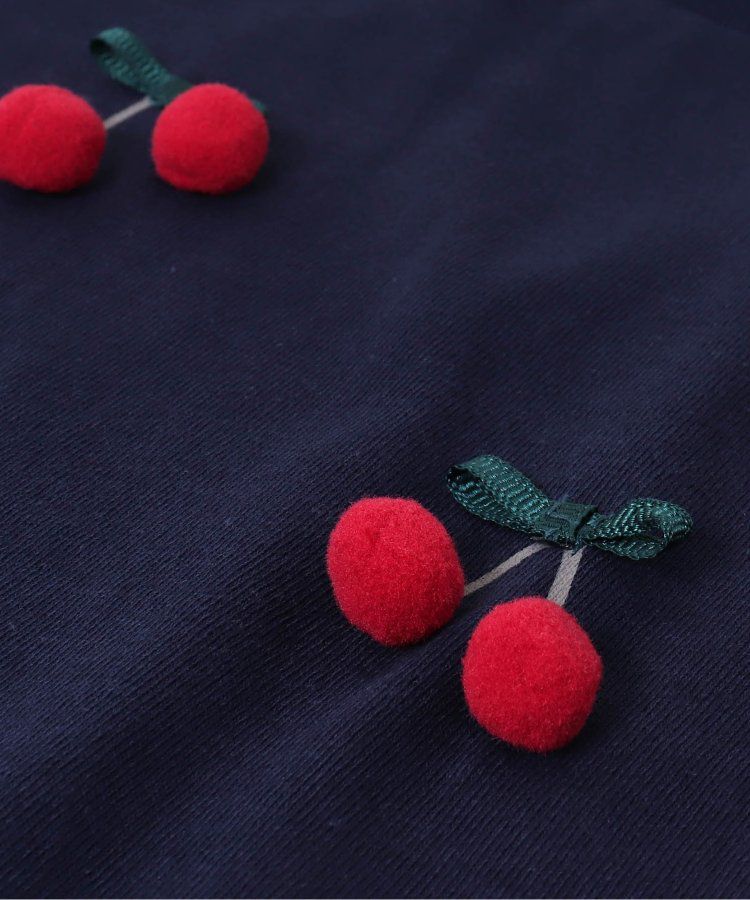 日本 apres les cours - 可愛感荷葉邊短袖上衣-小白花-淡黃