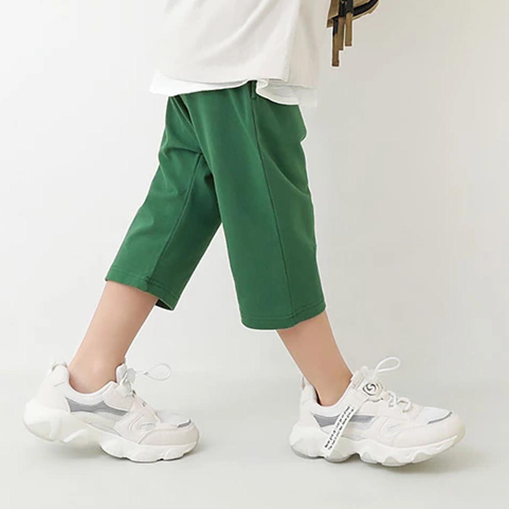 日本 devirock - 熱銷定番 百搭寬版七分褲-草綠