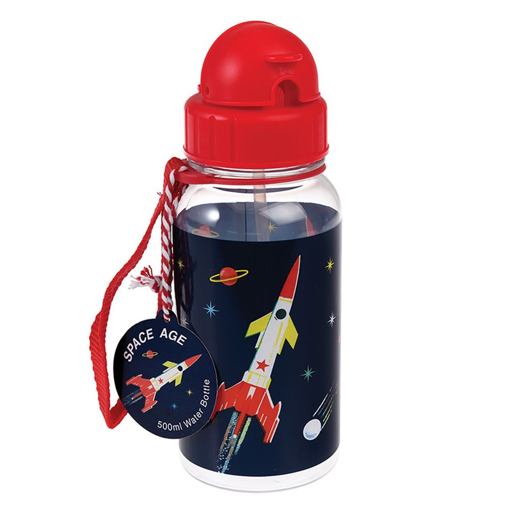 英國 Rex London - 兒童吸管水瓶-太空梭(500ML)