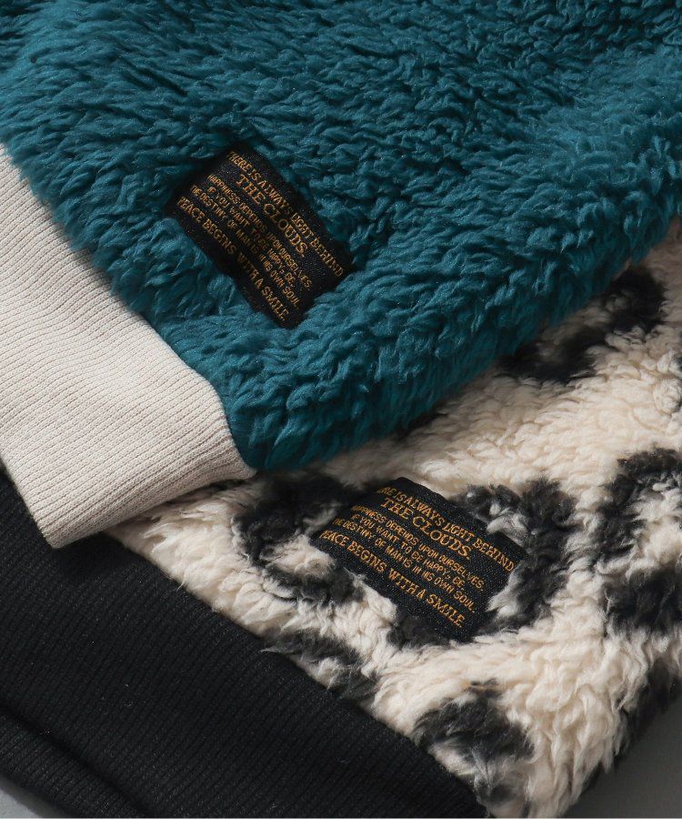 日本 BREEZE - 泰迪熊絨毛保暖長袖上衣-繽紛撞色