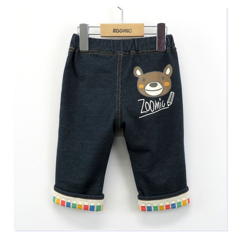 日本 ZOOLAND - 可愛鉛筆反摺柔軟舒適七分褲-卡其