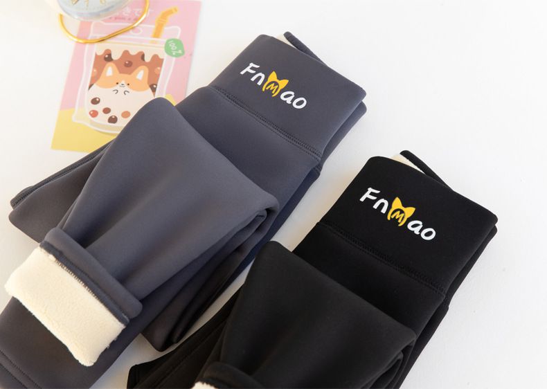 FANMOU - 加絨加厚暖暖內搭褲-Fnmao-灰色