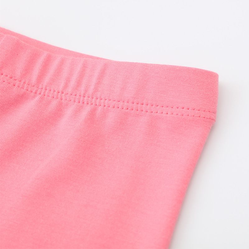 Jumping meters - 休閒腰鬆緊內搭褲-愛心長頸鹿-粉色