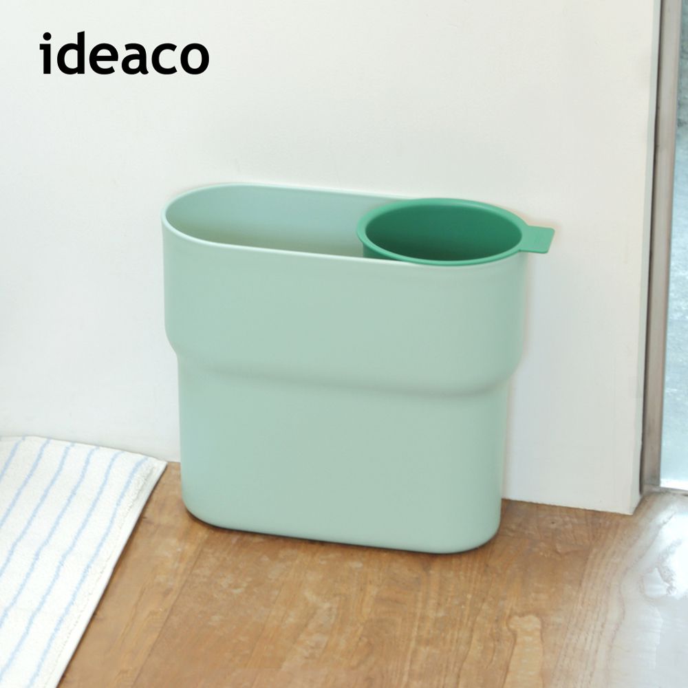 日本IDEACO - 極簡風小型分類垃圾桶/收納桶-淺藍/綠-7L