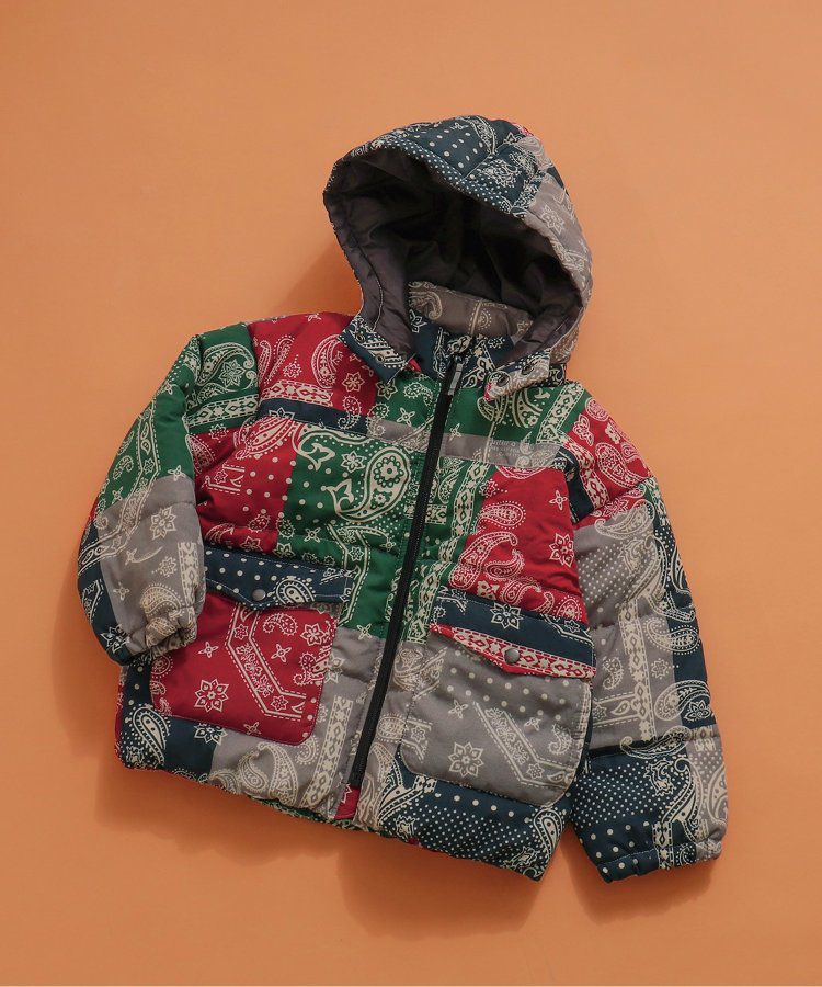 日本 BREEZE - 繽紛蓬鬆大口袋保暖外套-橘灰