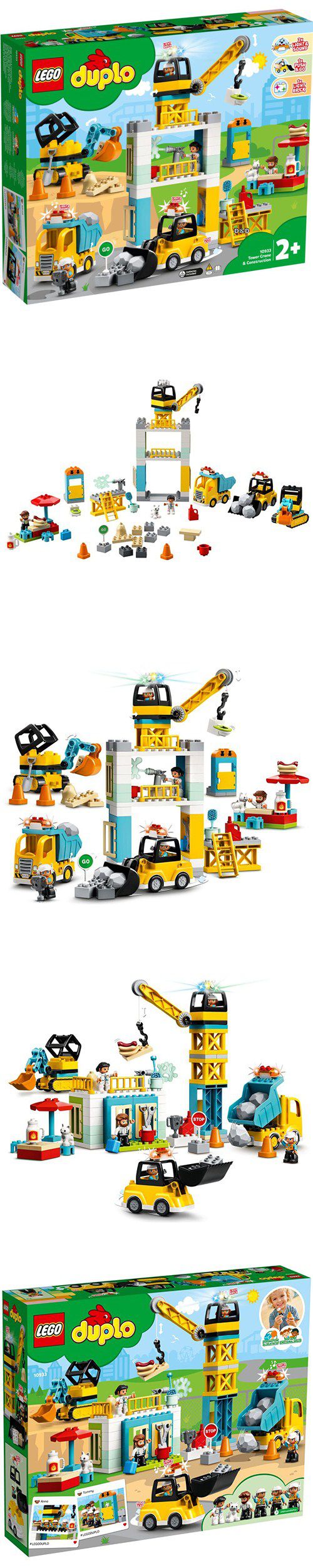樂高 LEGO - 樂高積木 LEGO《 LT10933 》Duplo 得寶系列 - 起重機 & 建設工程-123pcs