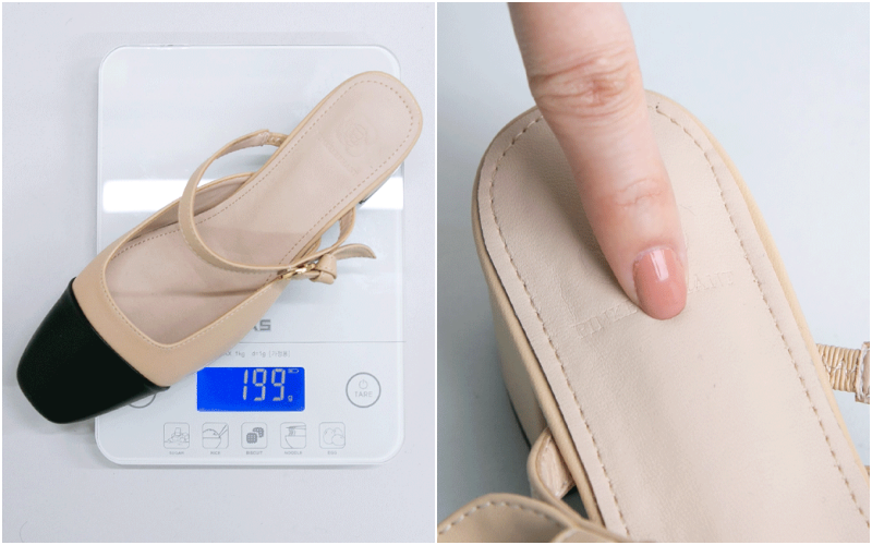 韓國 PINKELEPHANT - 唯美雙色拼接繫帶拖鞋(5cm)-杏X黑