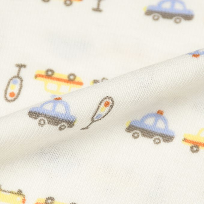 akachan honpo - 長袖圓領速乾上衣-2件組 汽車-淺藍色