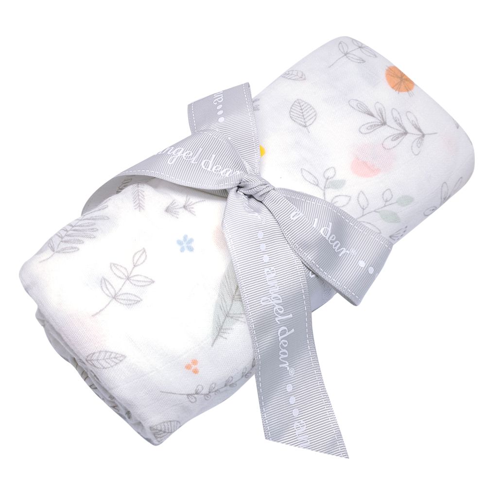 美國 ANGEL DEAR - 竹纖維嬰幼兒包巾-繽紛花葉