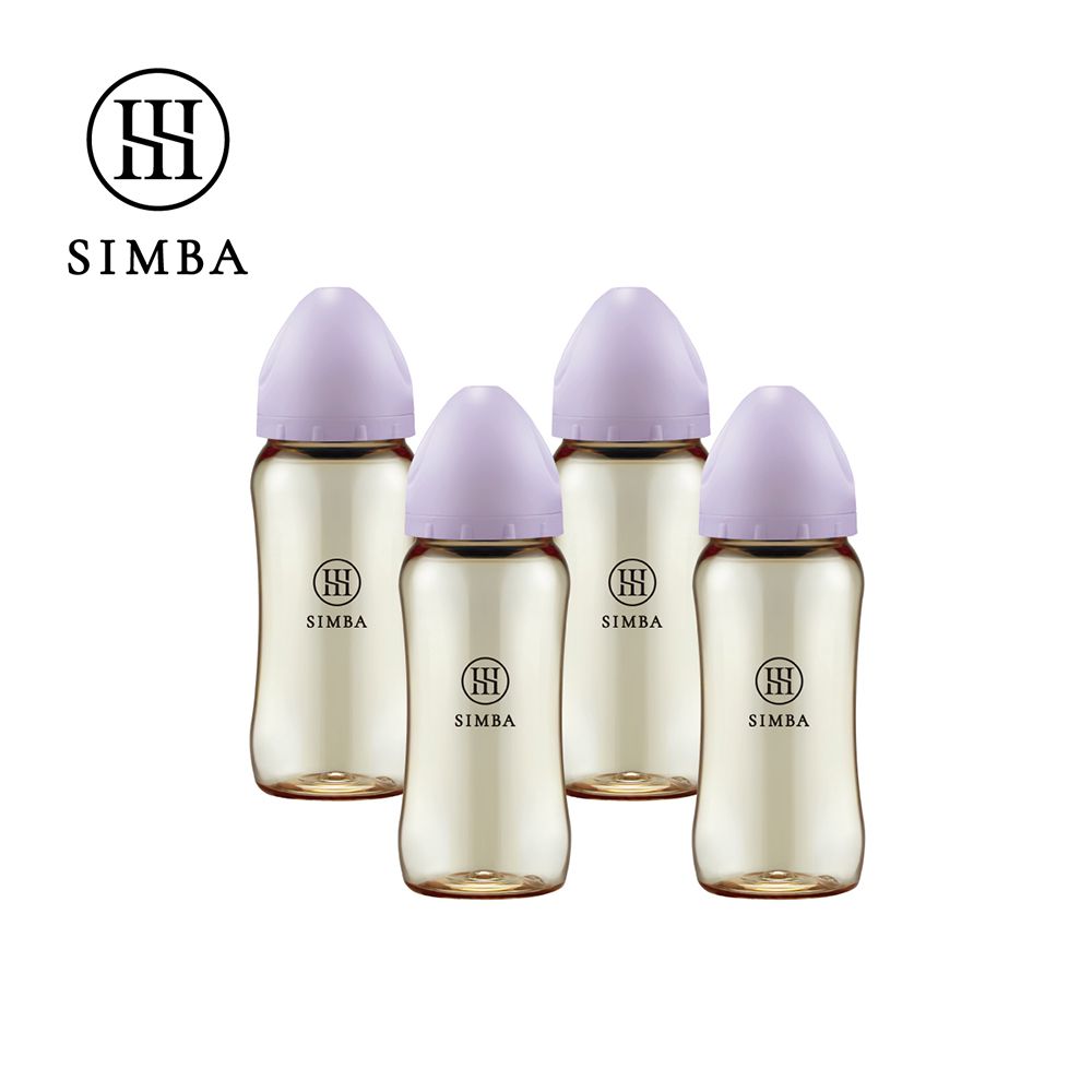 蘊蜜鉑金PPSU寬口防脹氣奶瓶4支組(360ml)-紫芙