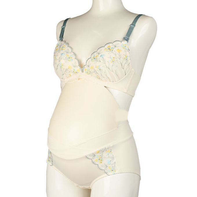 akachan honpo - 內褲 產後也可穿-小花-象牙白色