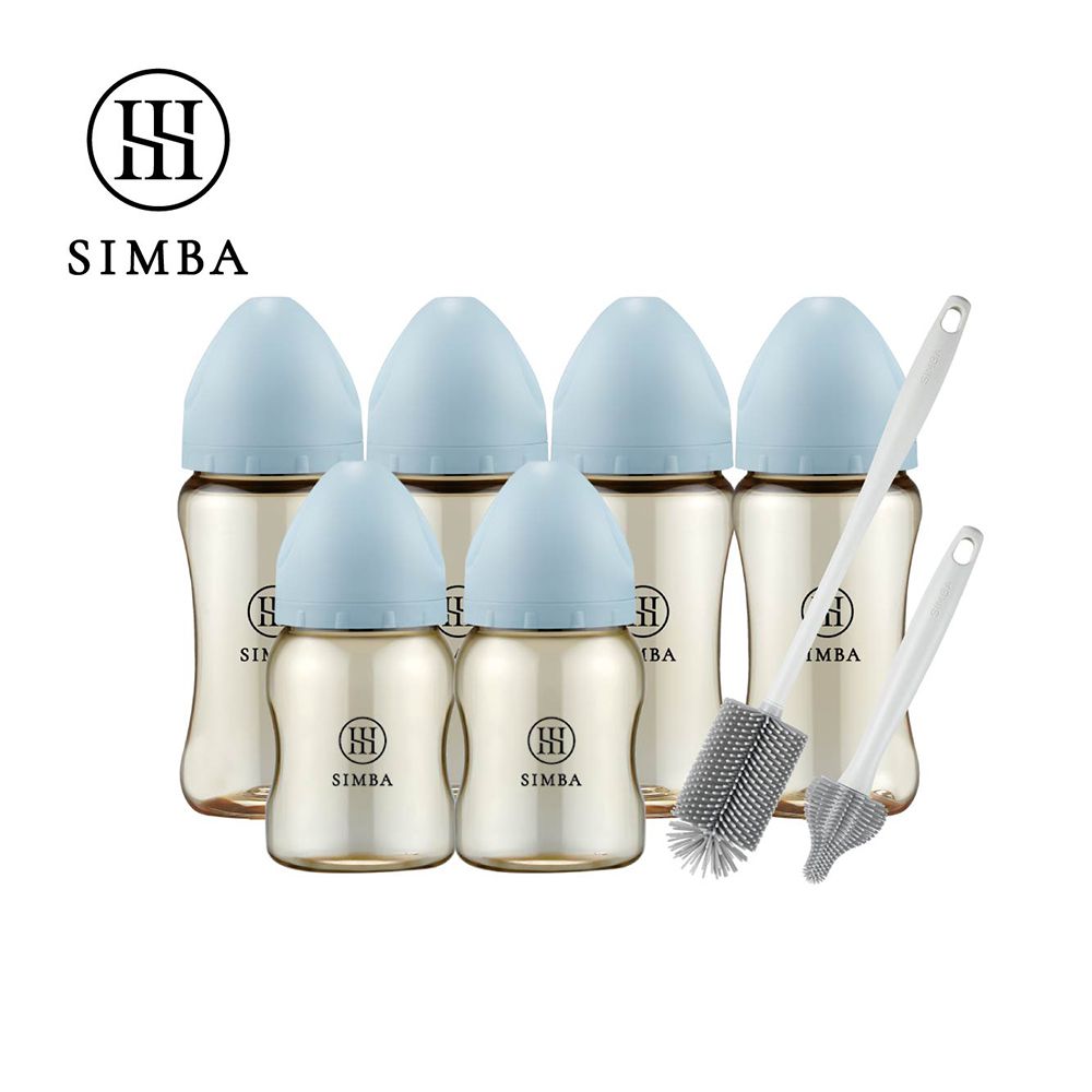 深入各種瓶！蘊蜜鉑金PPSU寬口奶瓶極淨組-小流量新生適用-晨藍