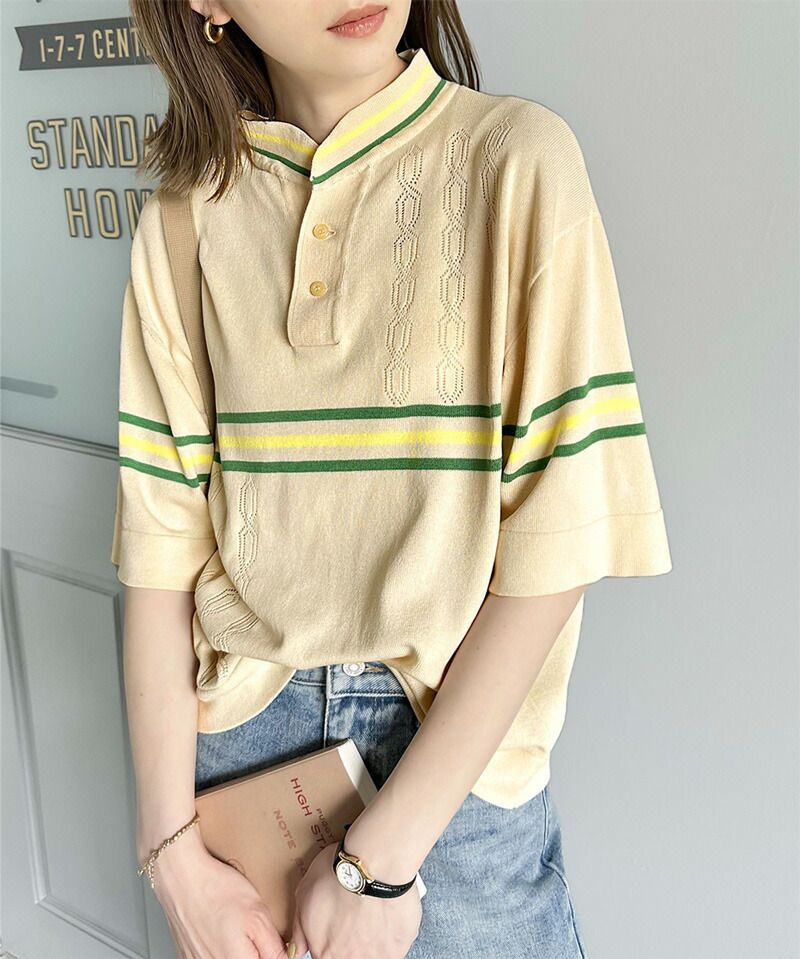 日本 Classical Elf - 翻領復古透氣短袖上衣-孔雀藍