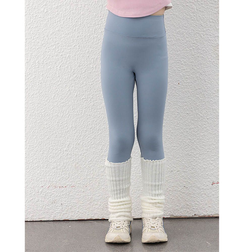 (無縫款)專為兒童設計彈力瑜珈褲/鯊魚褲-牛仔藍