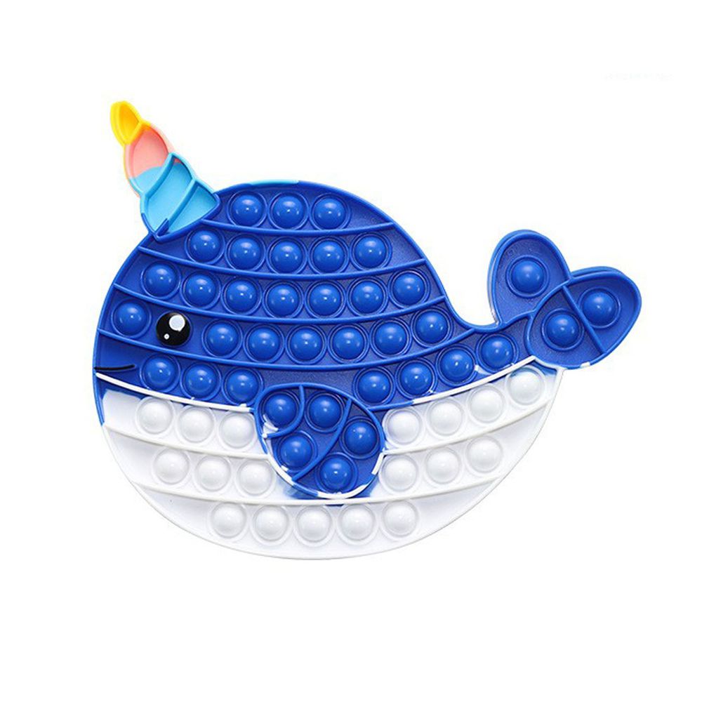 嘻嘻哈哈 - POP IT 療癒玩具-大鯨魚-藍色