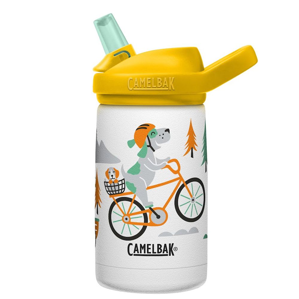 CamelBak - eddy+ 兒童吸管雙層不鏽鋼保溫瓶-單車狗狗-350ML