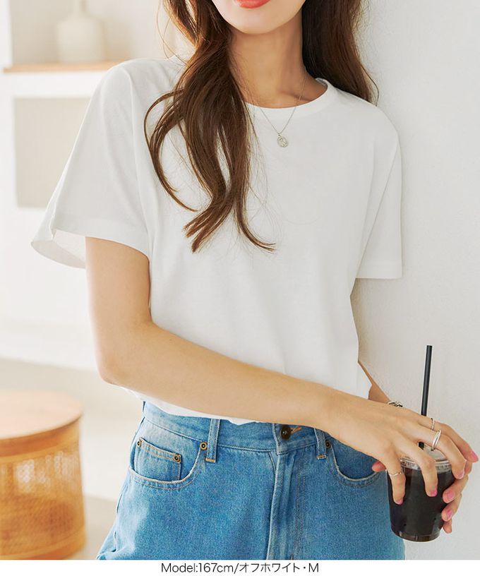 日本 Kobe Lettuce - 經典定番 純棉圓領短袖上衣-淺灰