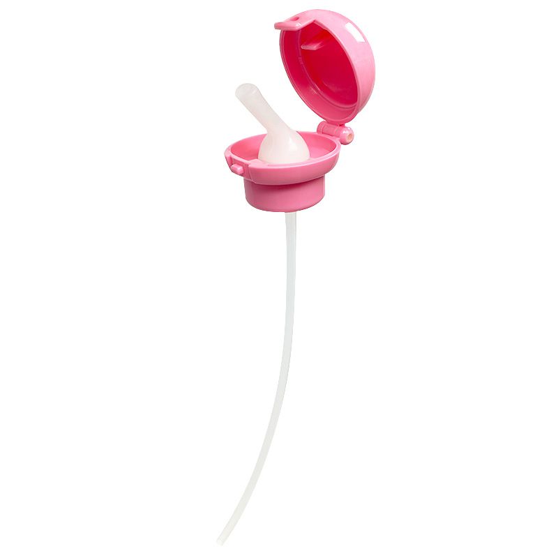 akachan honpo - 可消毒寶特瓶用吸管-粉紅色