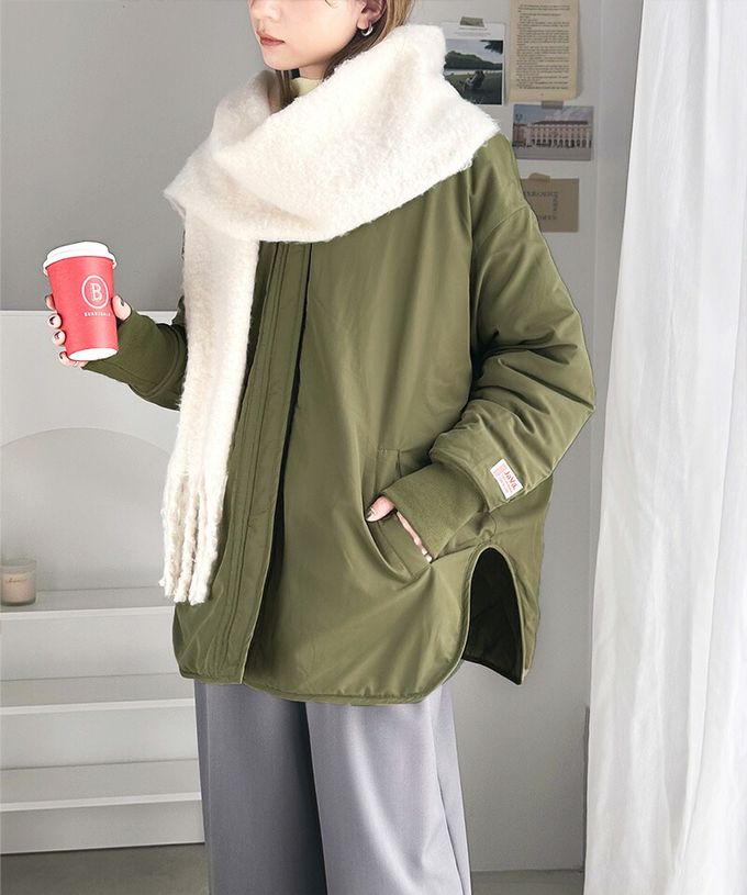 日本 Classical Elf - 超強8way 聯名雙面絎縫寬版外套(帽可拆)-象牙