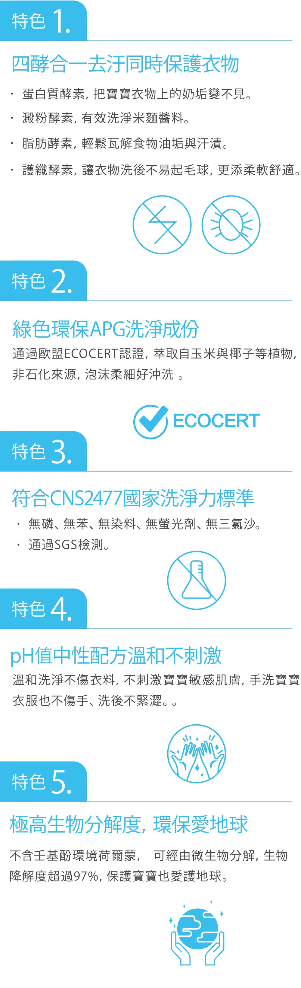 日本 Combi - 嬰兒四酵合一洗衣精促銷組-1罐+2補-1200ml+1000mlx2