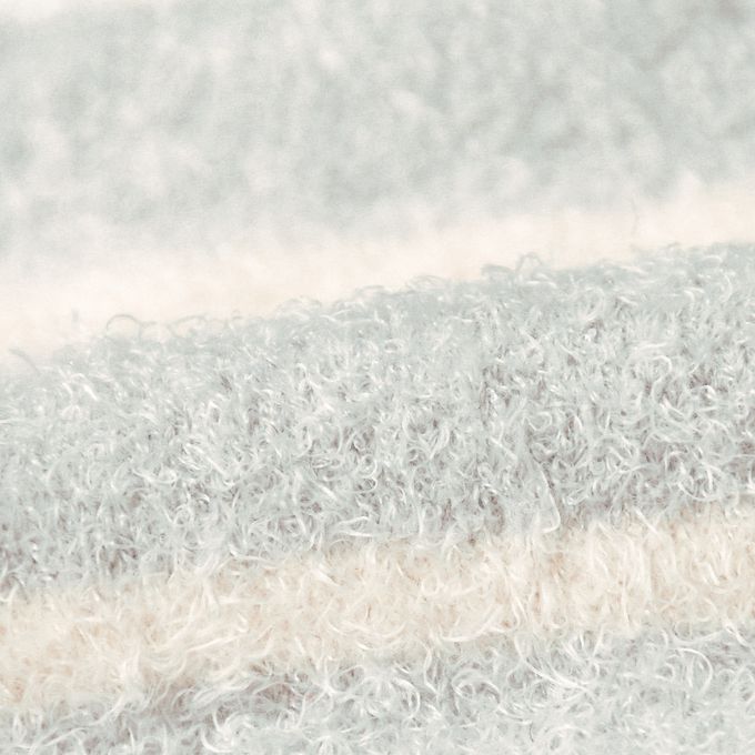 akachan honpo - 蓬鬆腳套-橫紋-灰色 (70～95cm)