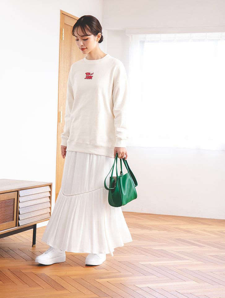 日本 fifth - 不規則荷葉剪裁楊柳風長裙-黑