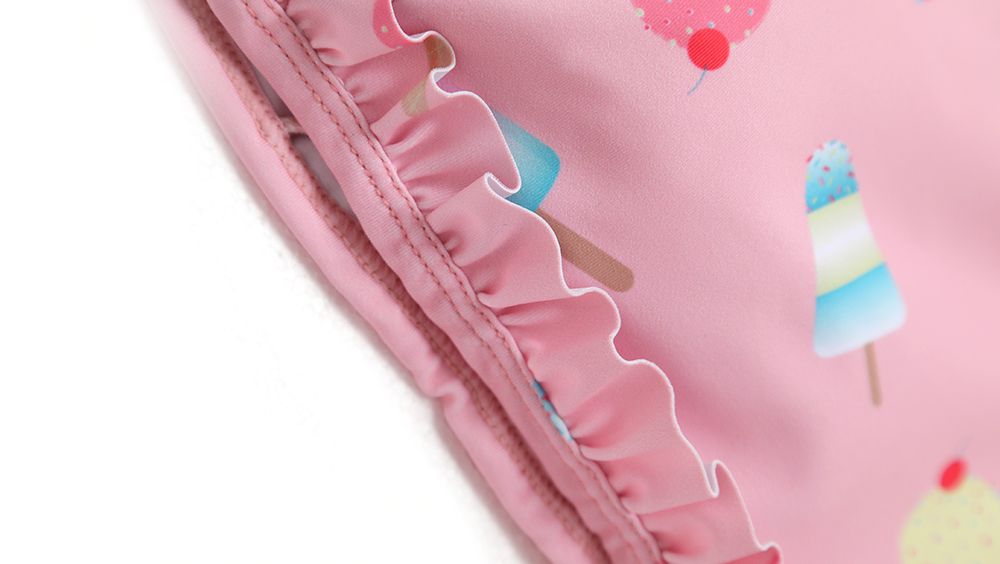 韓國 OZKIZ - 抗UV防曬兒童泳裝-三件組-甜心冰淇淋