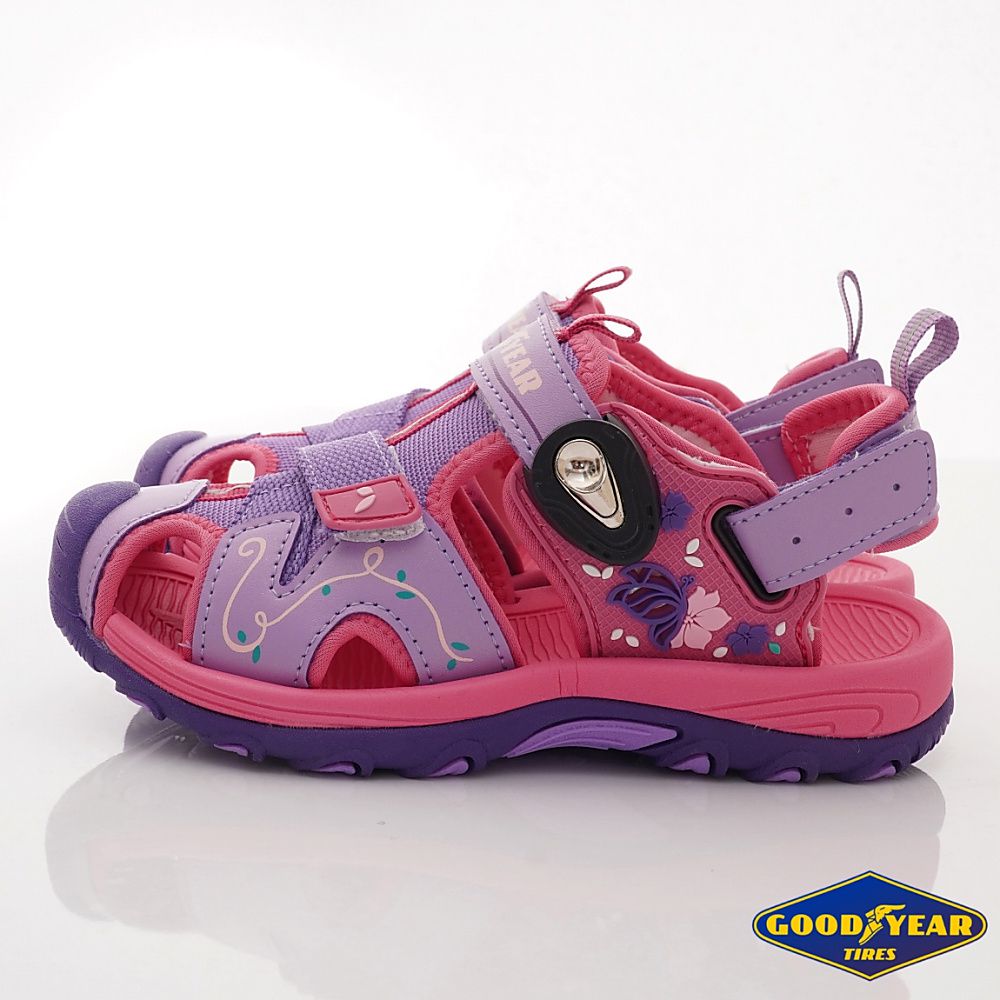 GOODYEAR - 固特異 護趾涼鞋(中大童段)-粉紫