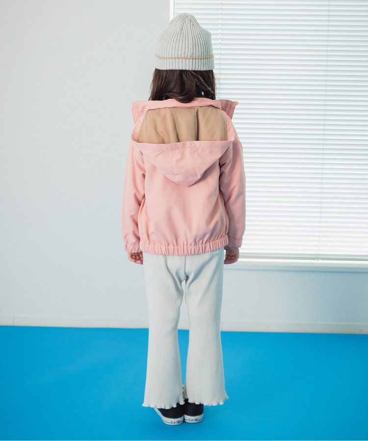 日本 BREEZE - 潑水加工 繽紛連帽防風外套-萊姆