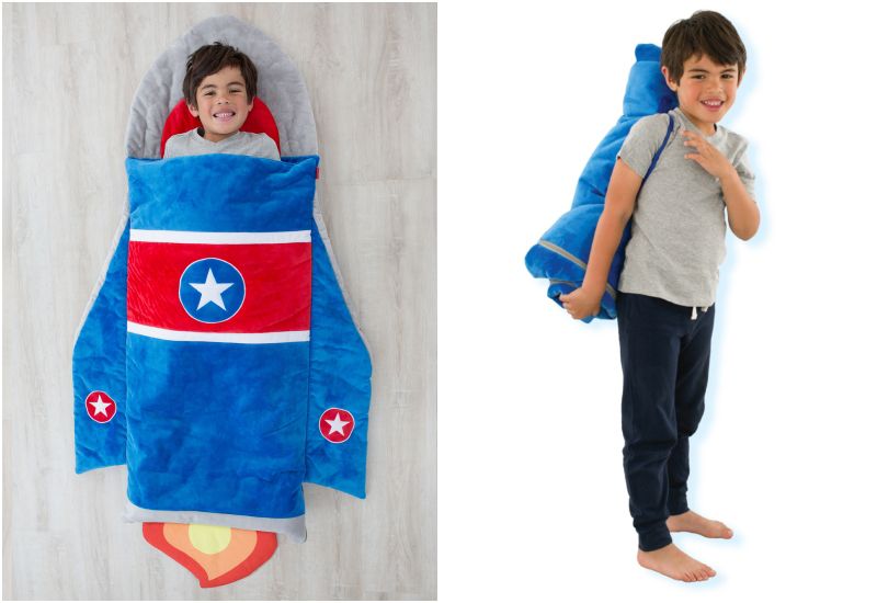 Bixbee - 3D童趣系列-果決藍鯊魚兒童睡袋 (寬55 / 110cm(展開)*長140cm)