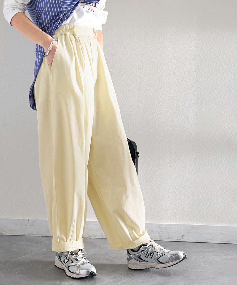 日本 Classical Elf - [日雜推薦] 美式休閒寬褲-綠黃