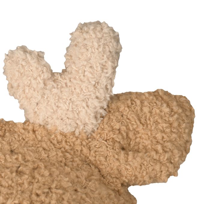 akachan honpo - 毛茸茸動物針織帽-摩卡色