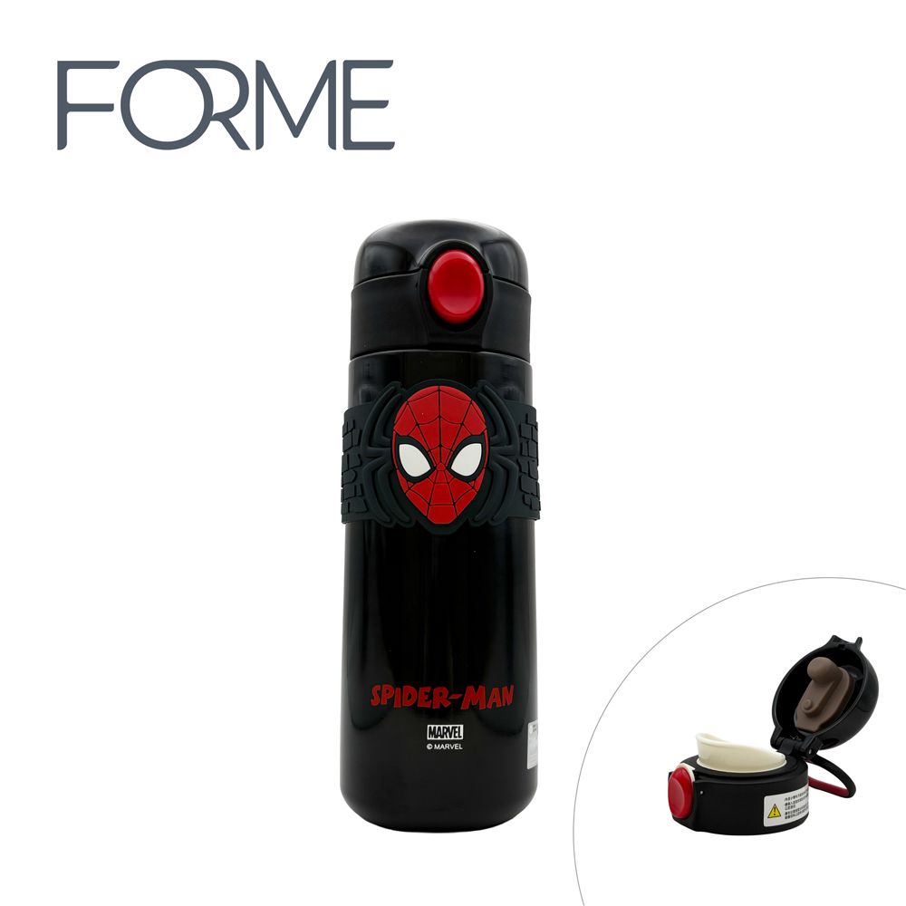 正版授權不鏽鋼保溫 悅飲杯系列 直飲 彈跳杯 500ml - 蜘蛛人_紅 (500ml)