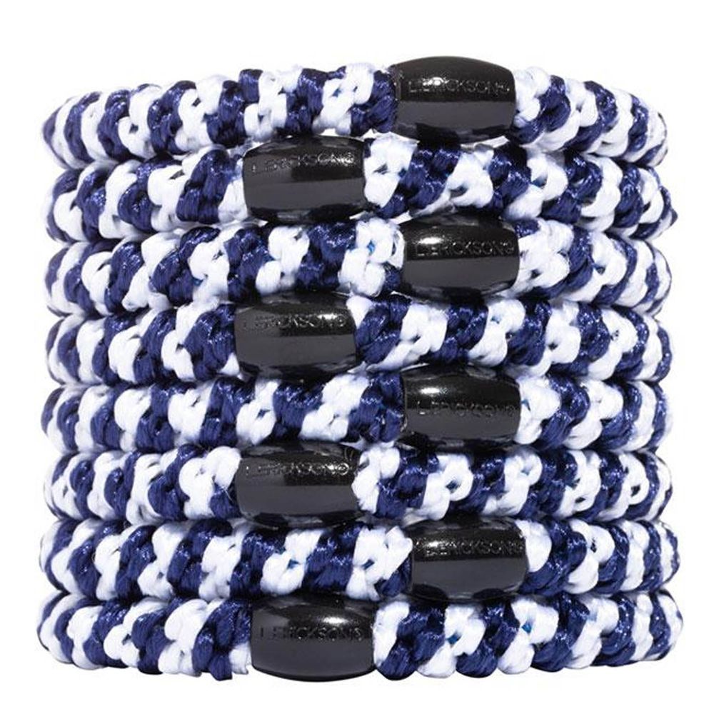 L. ERICKSON - 彈力髮圈-粗款-Navy | White-8入組