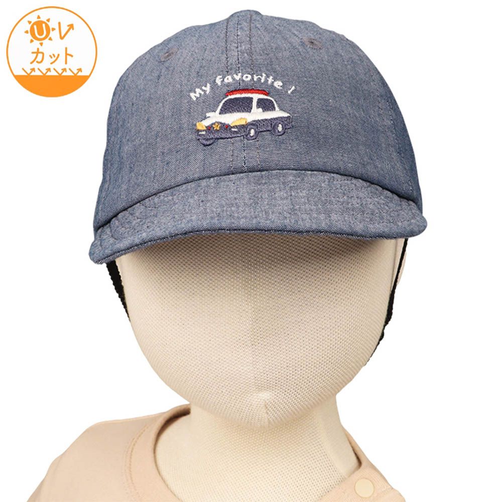 棒球帽-工程車刺繡-深藍色