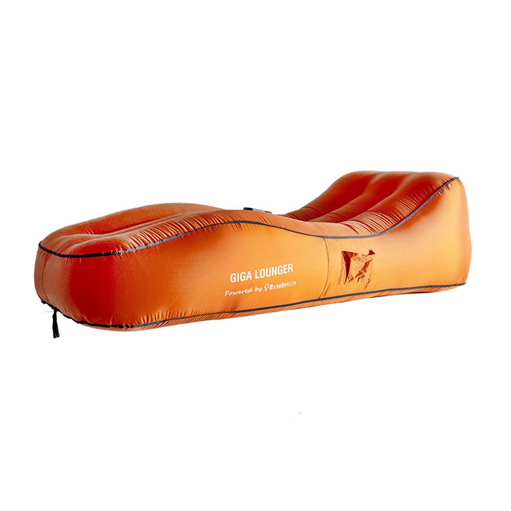 GIGA Lounger - 自動充氣休閒氣墊床/戶外床-歐美版加長20cm/台灣獨家限定版-橘色-1100g