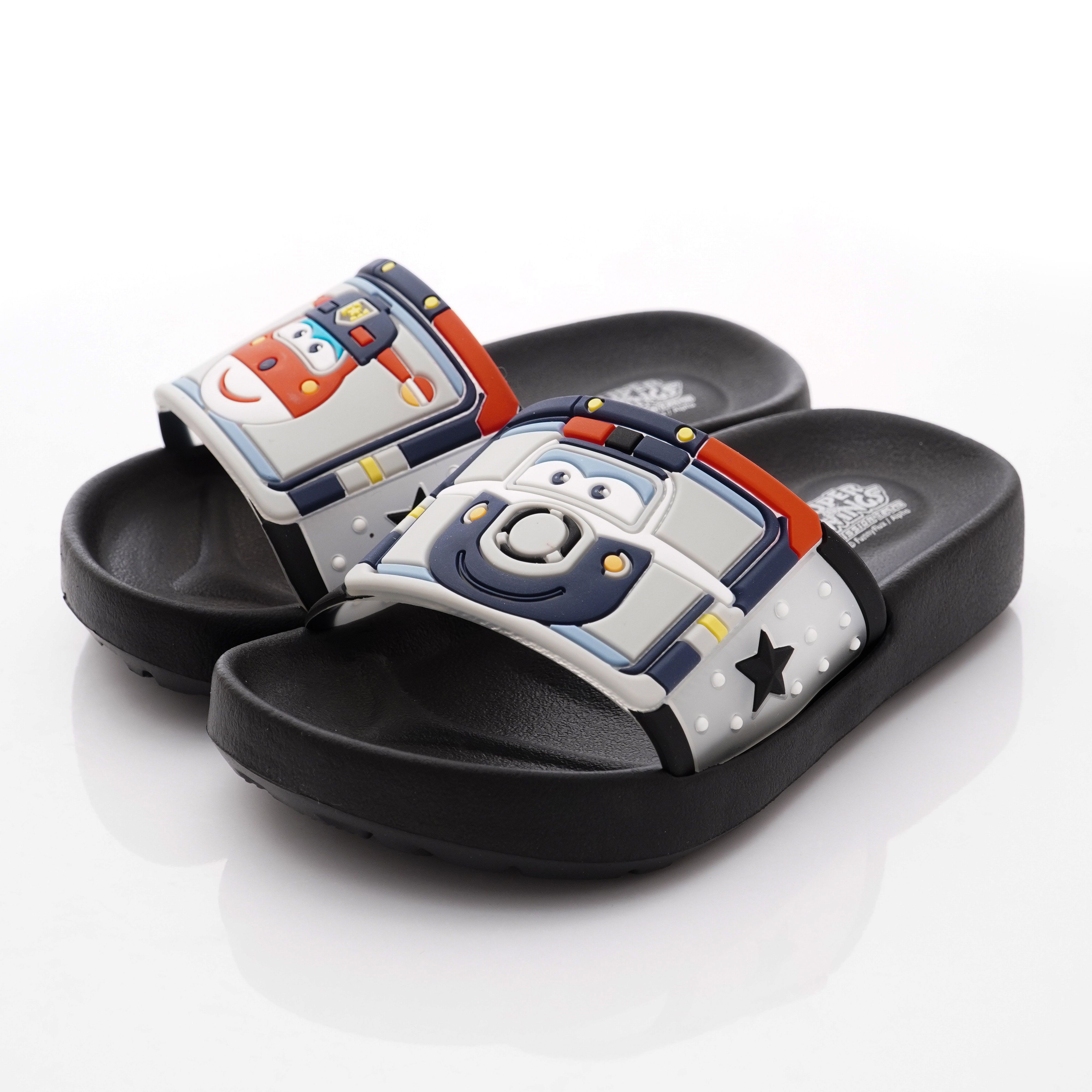 Super Wings - 超輕量休閒涼鞋/拖鞋(中小童段)-黑-S204707黑