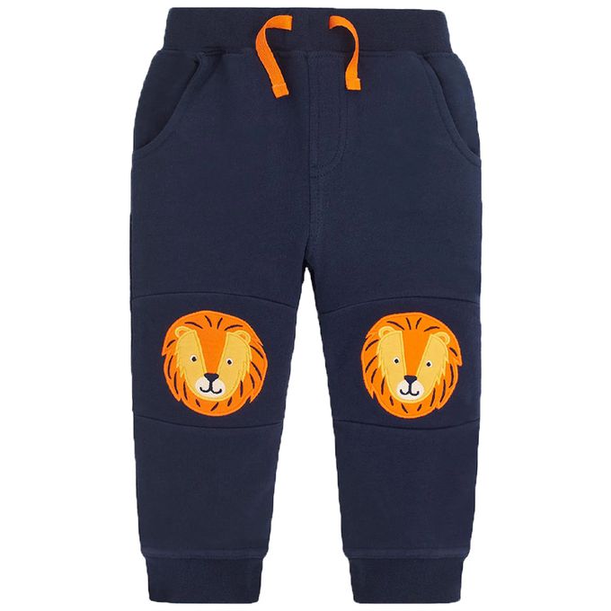 英國 JoJo Maman BeBe - 保暖100%純棉長褲-獅子王