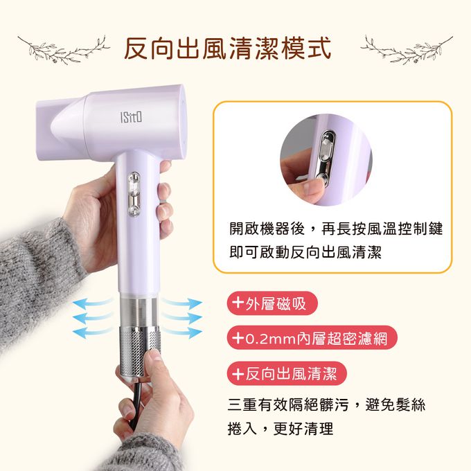 3億負離子，秀髮柔順飄逸、降低毛躁