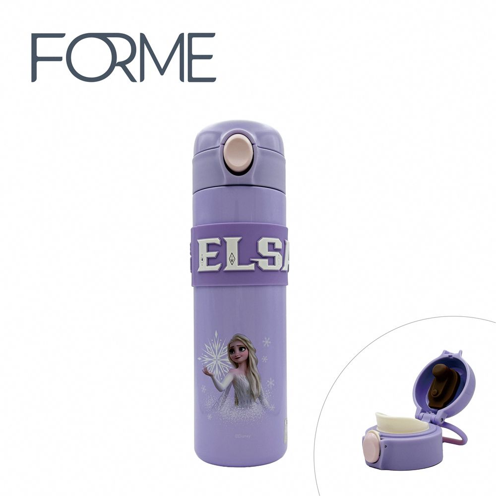 正版授權不鏽鋼保溫 悠活杯系列 直飲 彈跳隨身杯 500ml - 冰雪奇緣_紫 (500ml)