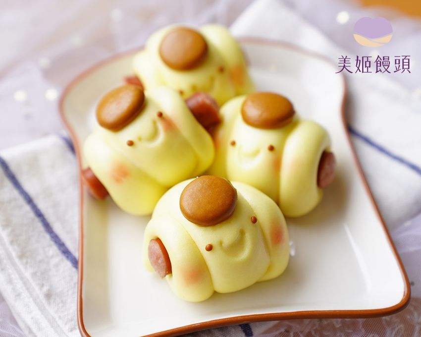 美姬饅頭 - 小布丁鮮奶熱狗捲 (6入)-50g