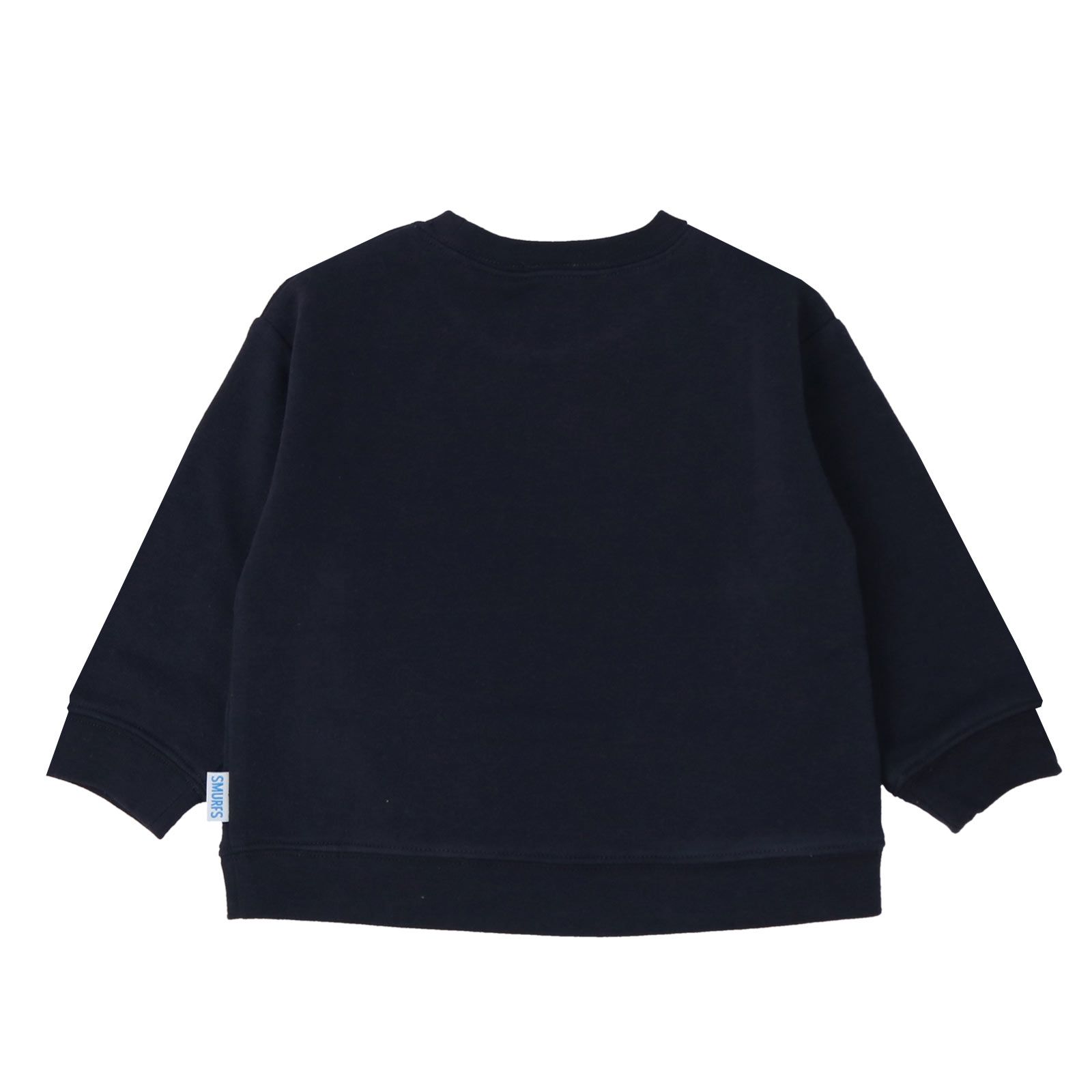 日本 ZOOLAND - 藍色小精靈聯名 保暖長袖上衣-讀書乖寶寶-海軍藍